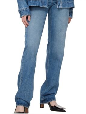 JACQUEMUS Blue Les Sculptures High Rise Straight Leg Jeans Size 29 Le De-Nimes